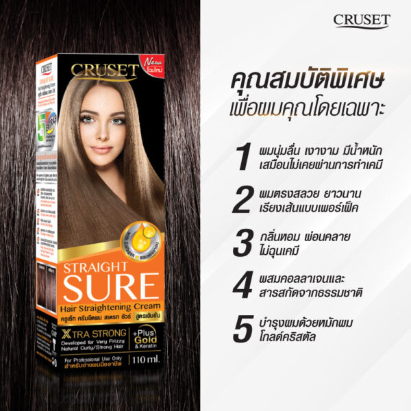 CRUSET Straight Sure Hair Straightening Cream - Image 4