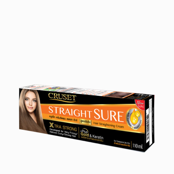 CRUSET Straight Sure Hair Straightening Cream ครีมยืดผมสูตรเข้มข้น สำหรับผมหยิกมาก หยิกธรรมชาติ/ชี้ฟู/ผมแข็งแรง