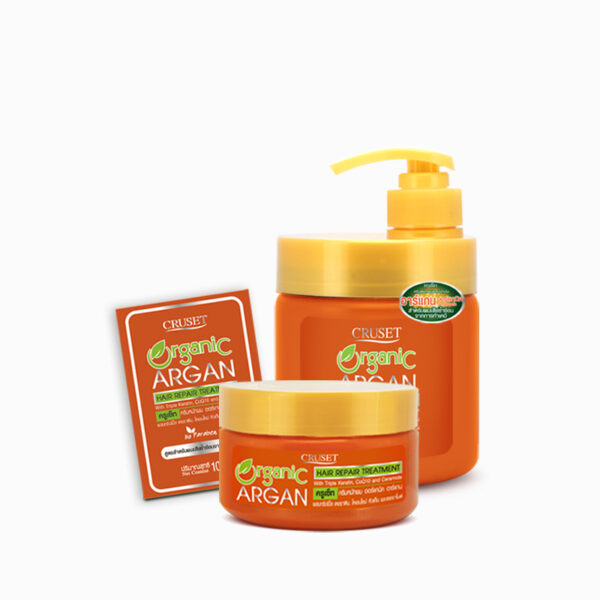 CRUSET Organic Argan Hair Repair Treatment เปลี่ยนผมเสียเป็นผมสวย ด้วยส่วนผสมจาก น้ำมันอาร์แกน ออร์แกนิค