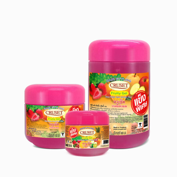 CRUSET Hair Styling Fruity Gel เยลชนิดแข็ง และอยู่ทรงนานตลอดวัน ไม่เป็นขุย และไม่เหนียวเหนอะหนะ